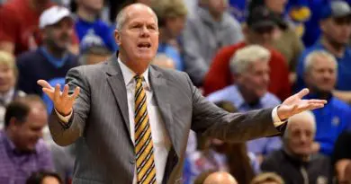 Colorado coach Tad Boyle reacts to a foul on the Buffs against Kansas