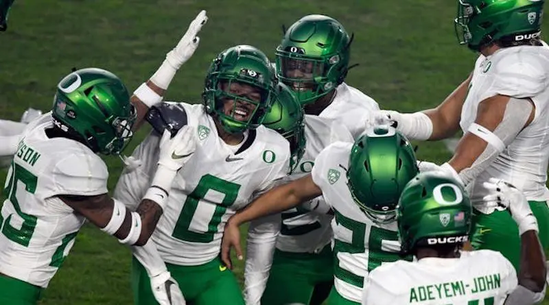 oregon celebrates pac12 title 2020