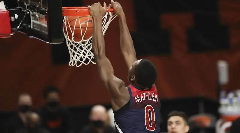 Bennedict Mathurin dunk