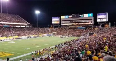 sun devil stadium full at night