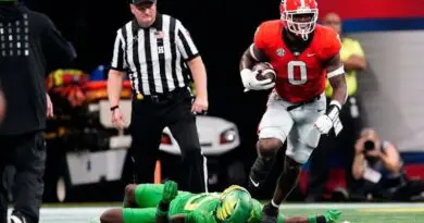 georgia runs over oregon