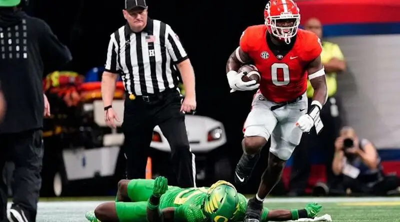 georgia runs over oregon