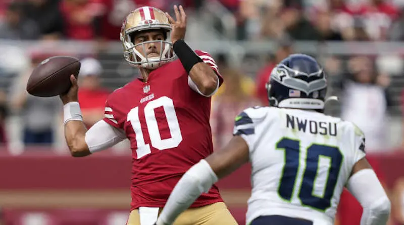 jimmy garaoppolo 49ers vs seattle wk2