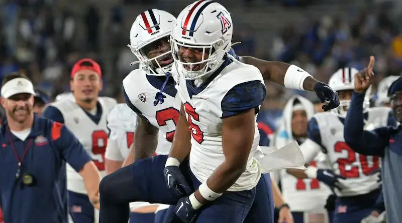 arizaon celebrates win over ucla 2022 football