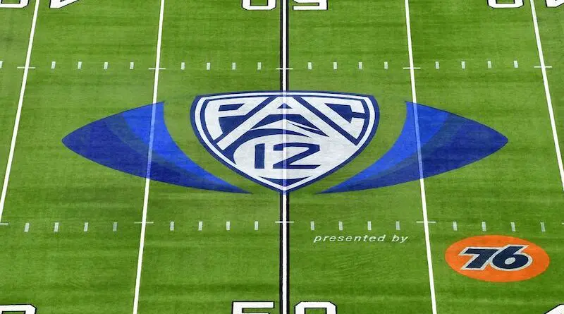pac-12 football logo on field