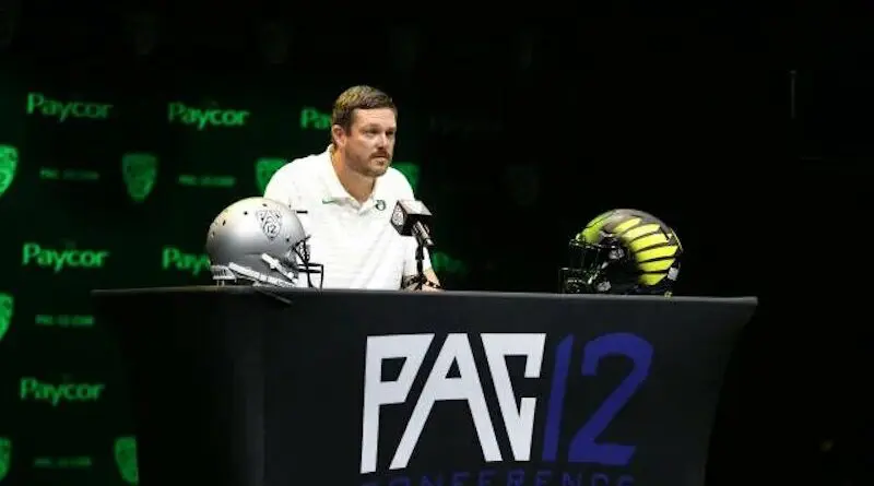 oregon at pac-12 media day dan lanning 2022