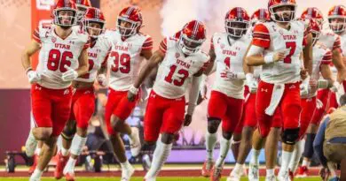 utah football running onto field