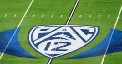 field with pac12 logo