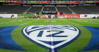 pac-12 logo on title game field