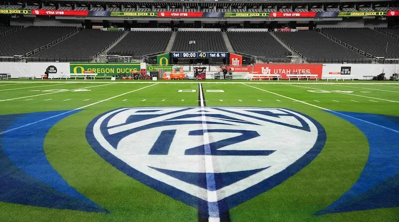 pac-12 logo on title game field