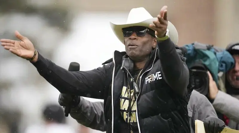 coach prime at cu spring game 2023