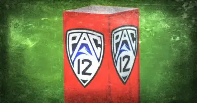 Pac-12 football end zone marker