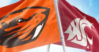 Oregon State and Washington State flags