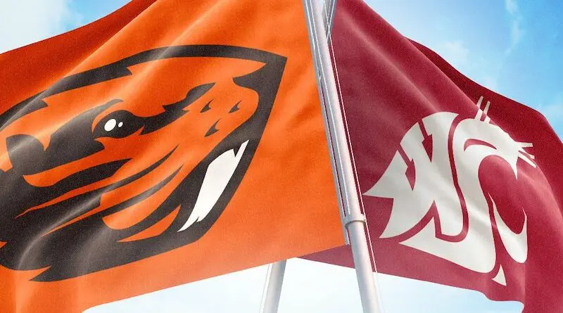 Oregon State and Washington State flags