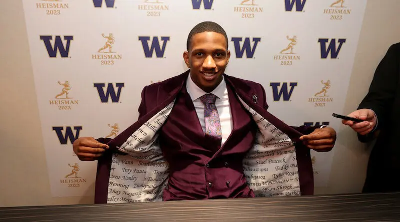 Michael Penix Jr at Heisman Ceremony