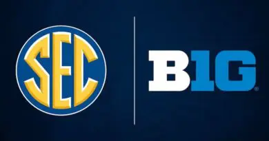 SEC and Big Ten conference logos