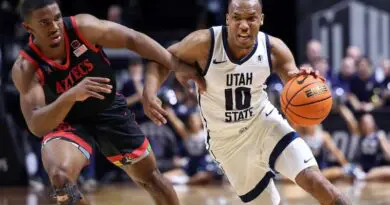 Darius Brown II and the Utah State Aggies won their first outright regular season MW Title and take on TCU in the first round
