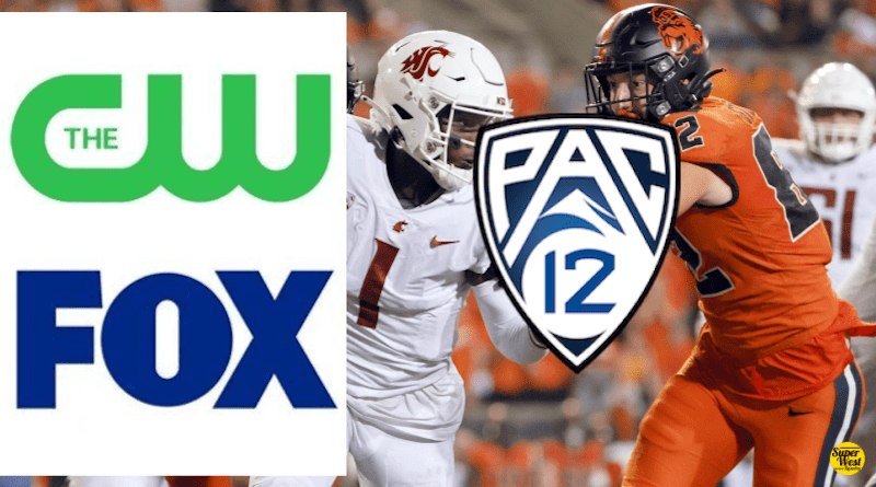 The CW and FOX logos after deal with Pac-12