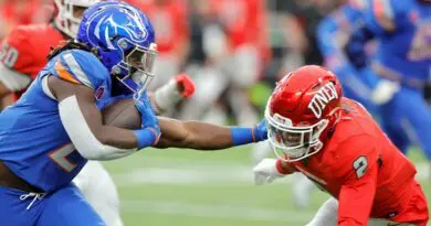 Boise State defeated UNLV 44-20 in the 2023 Mountain West Championship Game in Las Vegas