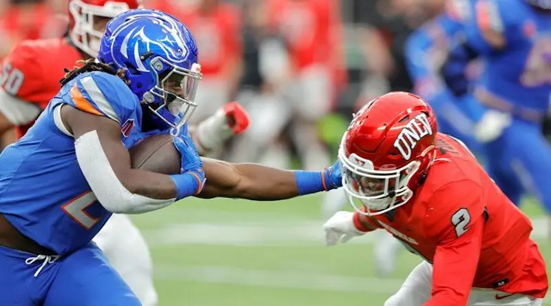 Boise State defeated UNLV 44-20 in the 2023 Mountain West Championship Game in Las Vegas