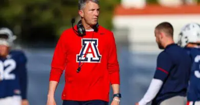 New Arizona football head coach Brent Brennan during 2024 spring practice