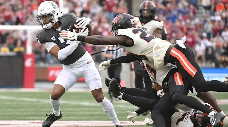 Oregon State football vs Washington State in 2023
