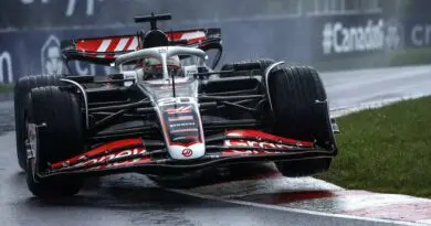 Kevin Magnussen's Haas car in the Canadian Grand Prix
