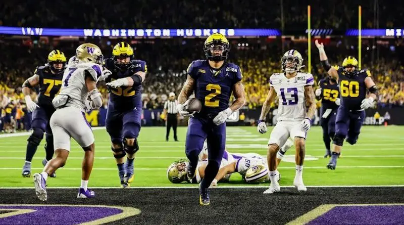 Washington football vs. Michigan in the 2023-24 National Championship Game