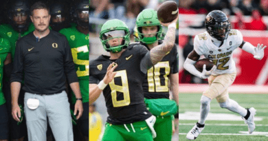 Oregon's Dan Lanning & Dillon Gabriel and CU's Travis Hunter