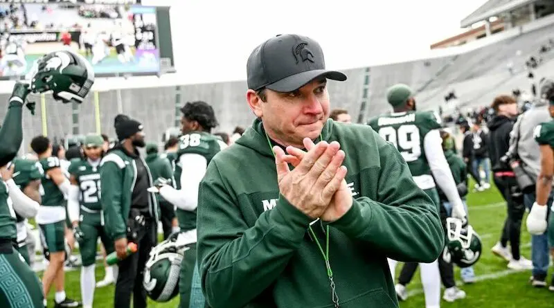 Michigan State football head coach Jonathan Smith