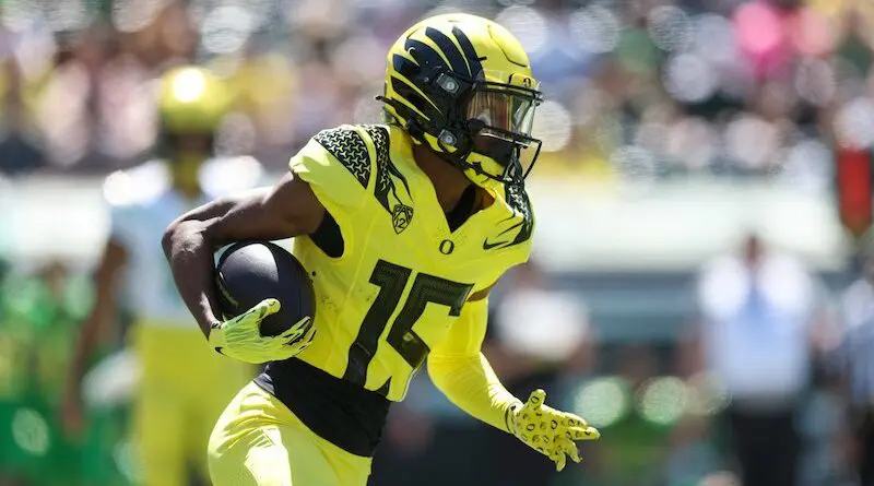 Oregon wide receiver Tez Johnson