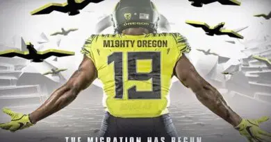 Oregon football recruiting graphic