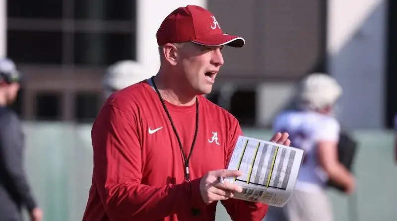 Alabama football head coach Kalen DeBoer