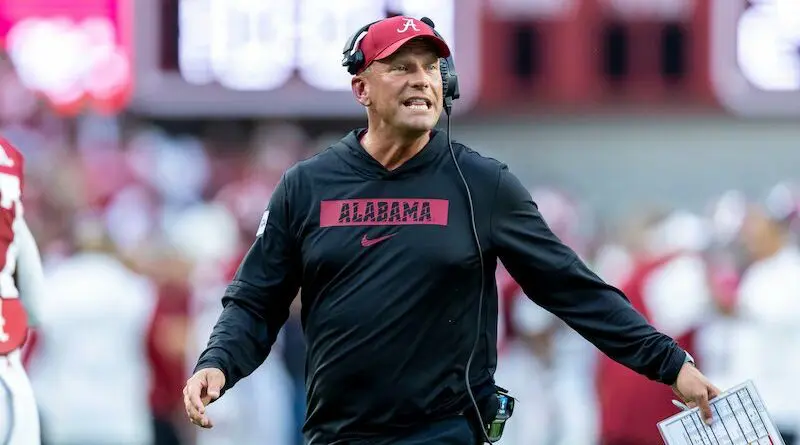 Alabama coach Kalen DeBoer vs Western Kentucky in 2024
