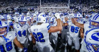 BYU football gathered on the field in 2024