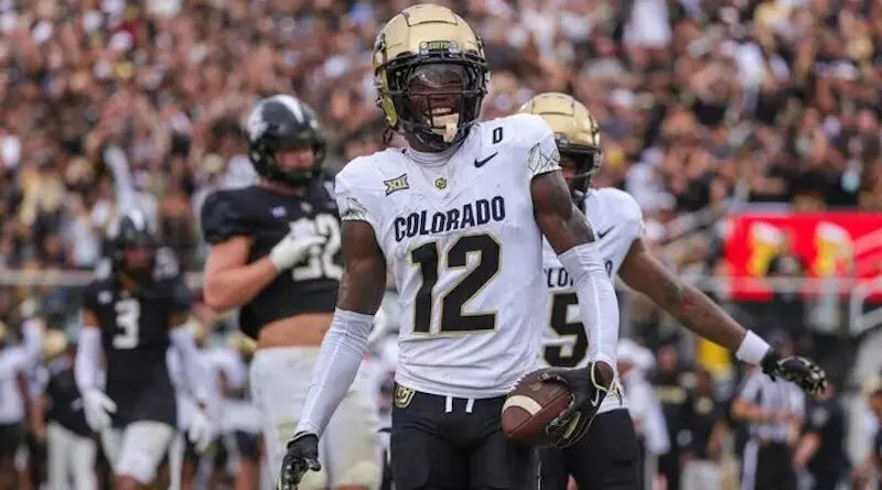 Colorado wide receiver Travis Hunter after scoring against UCF in 2024
