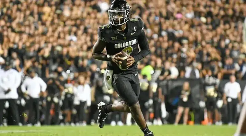 Colorado quarterback Shedeur Sanders in a game on August 9, 2024