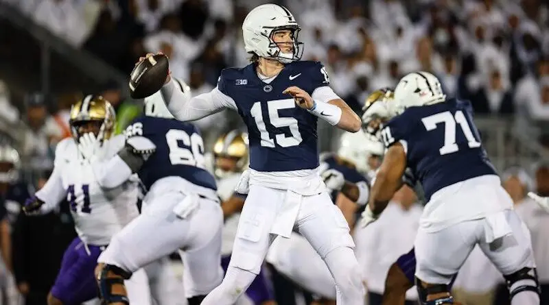 Penn State football vs Washington in a Big Ten game in 2024
