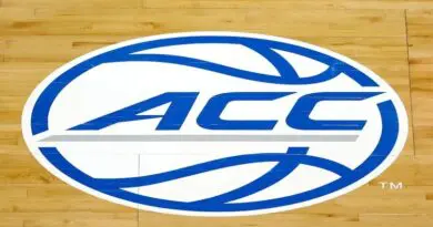 ACC logo on court