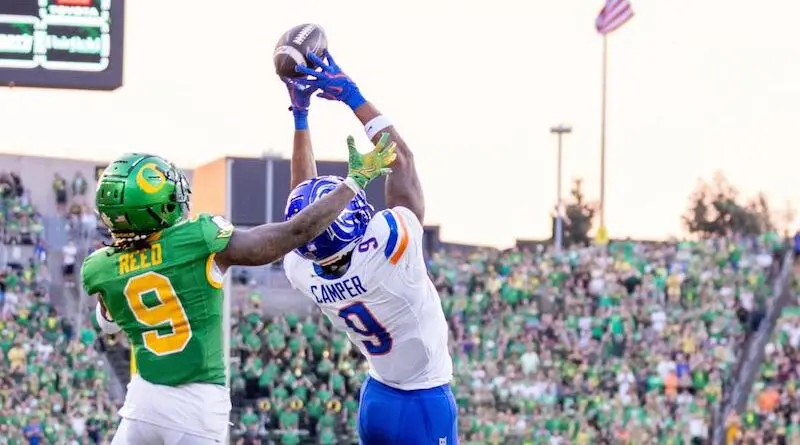 Boise State receiver Cameron Camper vs Oregon in 2024