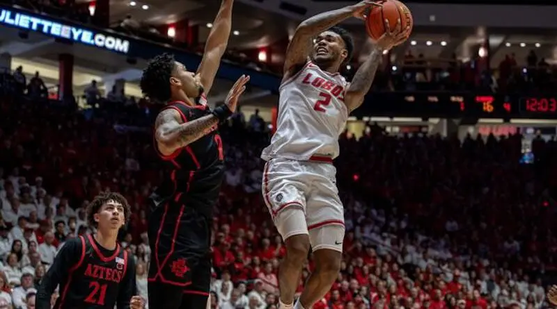 New Mexico men's basketball player Donovan Dent