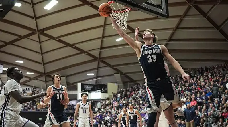 Gonzaga forward Ben Gregg vs Portland