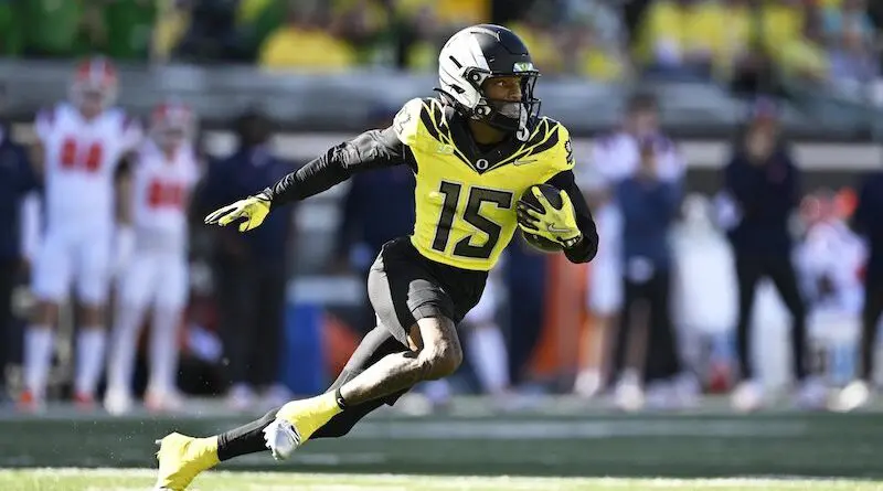 Wide receiver Tez Johnson was a key player for the Ducks over the past two seasons