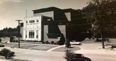 Vintage photo of Banks High School in Birmingham, AL. The building is now demolished