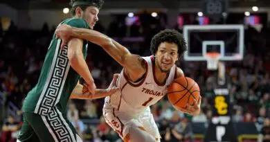 USC guard Desmond Claude vs Michigan State