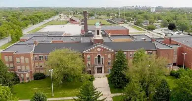 Former Theodore Roosevelt High School in Gary, IN