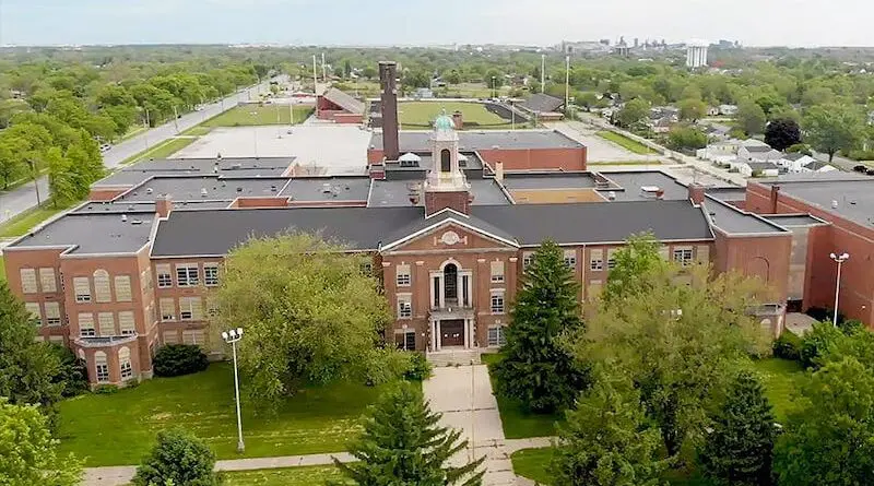 Former Theodore Roosevelt High School in Gary, IN