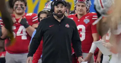 Ohio State head coach Ryan Day on the sidelines