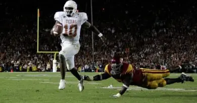 USC football vs. Texas in the 2006 National Title game.