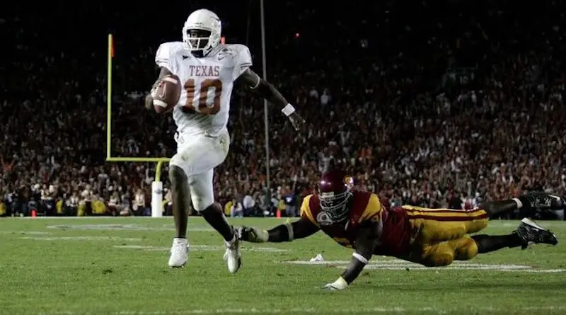 USC football vs. Texas in the 2006 National Title game.